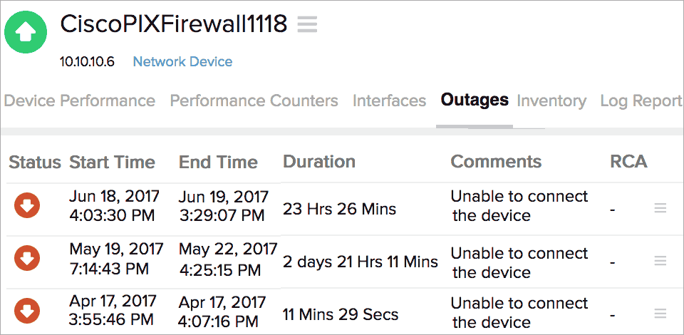 ファイアウォールの問題を追跡